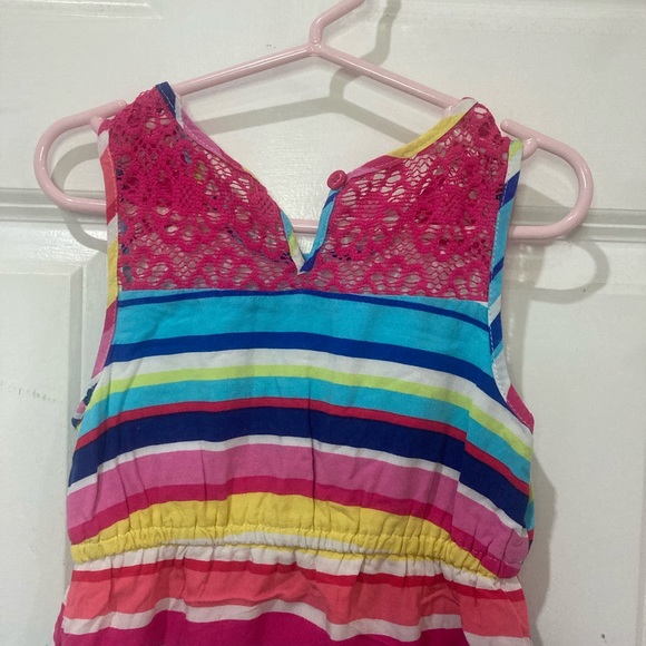 Children’s place girl rainbow strip dress size 5. - Picture 4 of 6
